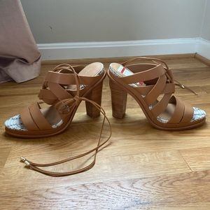 Brown block Calvin Klein heels